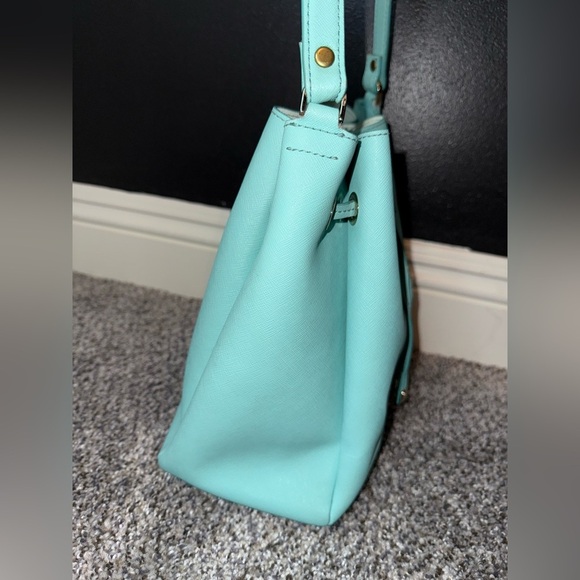 Kate spade teal drawstring crossbody bucket bag - Picture 7 of 11